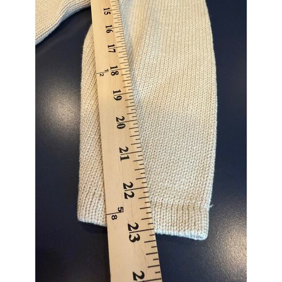 Lauren Ralph Lauren Mercerized Cotton Sweater L Cream Minimalist Y2K - Picture 4 of 6